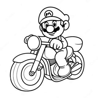 Pagina Para Colorear De Mario En Motocicleta Genial 62909-52090