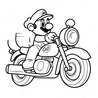 Pagina Para Colorear De Mario En Motocicleta Genial 62909-52091