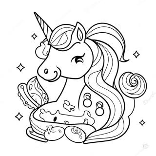 Pagina Para Colorear De Comida De Unicornio 63059-52182