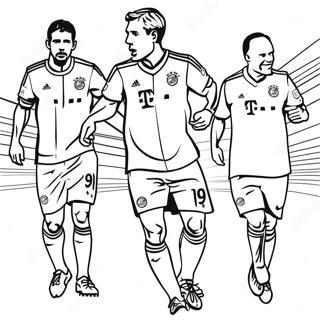 Pagina Para Colorear De Jugadores Del Bayern Munich En Accion 63090-52227