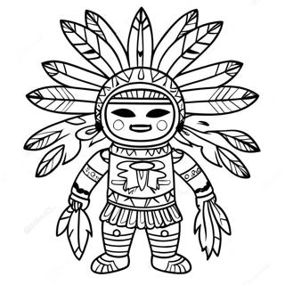 Pagina Para Colorear De La Muneca Kachina Tradicional 63119-52242