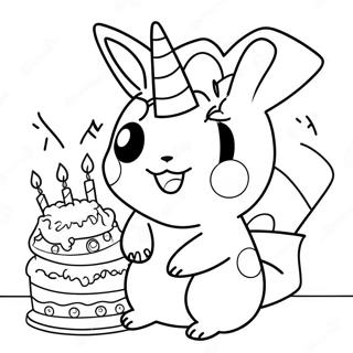 Cumpleaños De Pokemon Páginas Para Colorear