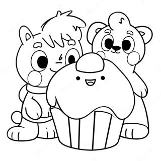 Pagina Para Colorear De Bluey Muffin Con Amigos 6315-5046