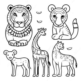 Pagina Para Colorear De Animales Africanos 63239-52355