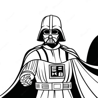 Pagina Para Colorear De Darth Vader Con Sable De Luz 632-506