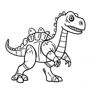 Dinosaurio Robot Páginas Para Colorear