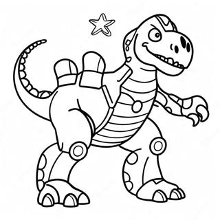 Pagina Para Colorear De Dinosaurio Robot Feroz 63410-52475