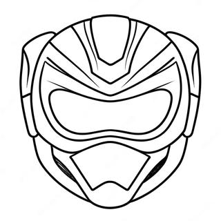 Pagina Para Colorear De Mascara De Power Ranger Colorida 63450-52510