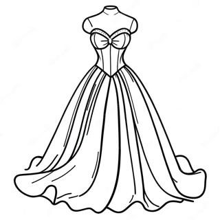 Pagina Para Colorear De Vestido Elegante De Baile De Graduacion 63460-52506