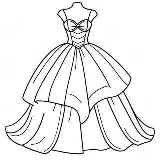 Pagina Para Colorear De Vestido Elegante De Baile De Graduacion 63460-52507