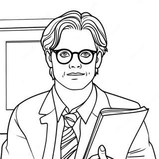 Pagina Para Colorear De Spencer Reid Con Un Libro 63520-52552