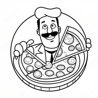 Pagina Para Colorear De Tio Abuelo Con Pizza 63610-52631