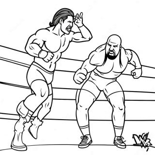 Pagina Para Colorear De Los Superestrellas De Wwe En Accion 6365-5085