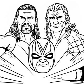 Pagina Para Colorear De Los Superestrellas De Wwe En Accion 6365-5086