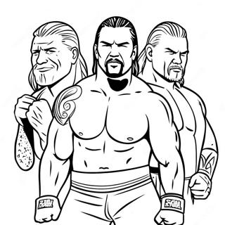 Pagina Para Colorear De Los Superestrellas De Wwe En Accion 6365-5087