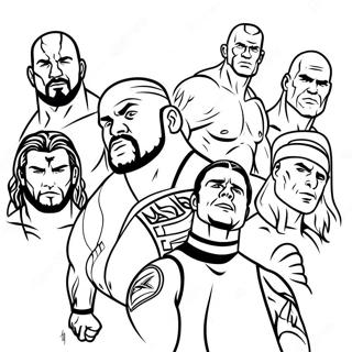 Pagina Para Colorear De Los Superestrellas De Wwe En Accion 6365-5181