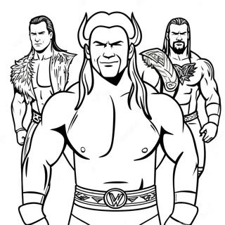 Pagina Para Colorear De Los Superestrellas De Wwe En Accion 6365-5182