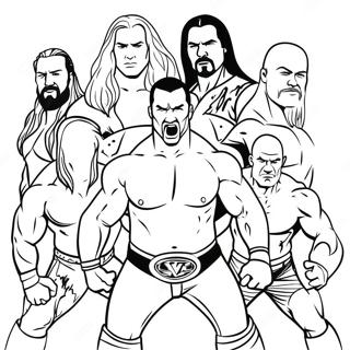 Pagina Para Colorear De Los Superestrellas De Wwe En Accion 6365-5183