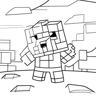 Pagina Para Colorear De Un Piglin De Minecraft 63669-52674