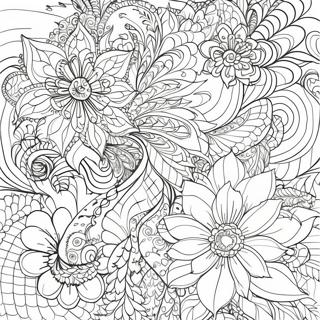 Pagina Para Colorear De Tatuaje Floral Intrincado 63740-52731