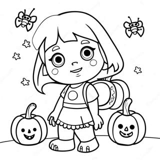 Pagina Para Colorear De Dora En Halloween 63849-52814