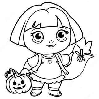 Pagina Para Colorear De Dora En Halloween 63849-52815