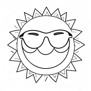 Pagina Para Colorear De Un Sol Brillante Con Gafas De Sol 63860-52829