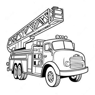 Pagina Para Colorear De Camion De Bomberos Rojo Brillante 63920-52879