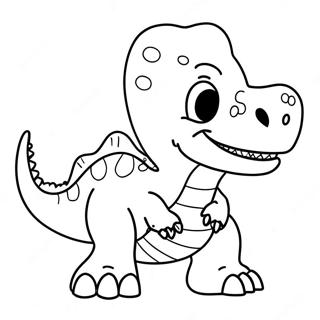 Pagina Para Colorear De Chomper El Dinosaurio Lindo 63970-52908