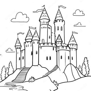 Pagina Para Colorear De Un Castillo Medieval 6414-5124