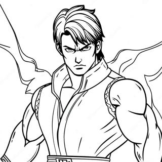 Pagina Para Colorear De Jin Kazama En Pose De Batalla 64190-53089