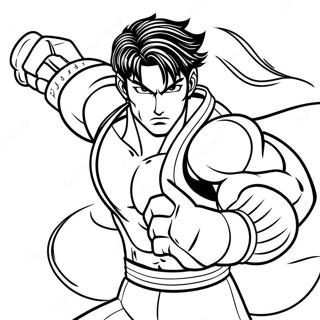 Pagina Para Colorear De Jin Kazama En Pose De Batalla 64190-53091