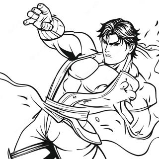 Pagina Para Colorear De Jin Kazama En Pose De Batalla 64190-53092