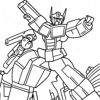 Pagina Para Colorear De Funky Jazz Transformers En Accion 64210-53107