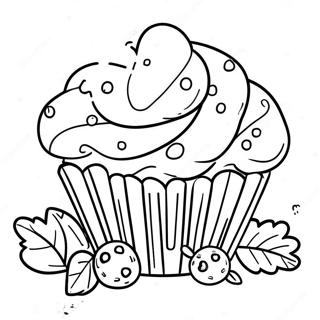 Pagina Para Colorear De Delicioso Muffin De Arandano 64240-53127