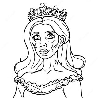 Princesa Zombie Páginas Para Colorear