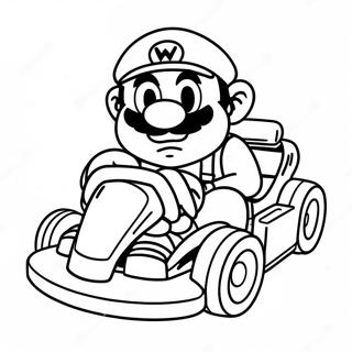 Pagina Para Colorear De Wario En Un Kart De Carreras 6445-5246