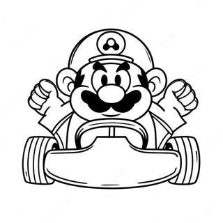 Pagina Para Colorear De Wario En Un Kart De Carreras 6445-5247