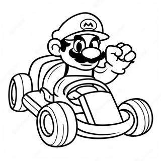 Pagina Para Colorear De Wario En Un Kart De Carreras 6445-5248