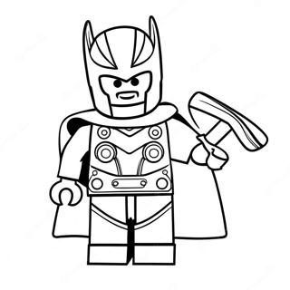 Pagina Para Colorear De Lego Thor Con Martillo 64531-53355