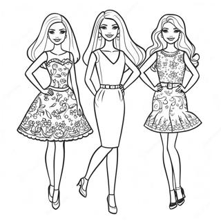 Pagina Para Colorear De Barbie Y Sus Hermanas En Atuendos De Moda 64541-53360