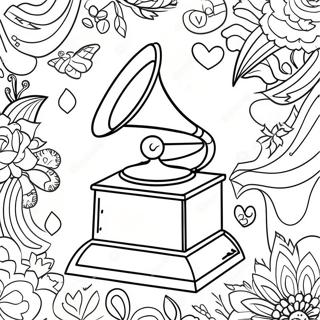 Pagina Para Colorear Del Colorido Premio Grammy 64591-53403