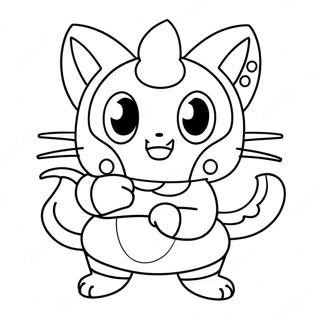 Pagina Para Colorear De Jibanyan Yo Kai 64701-53497