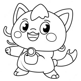 Pagina Para Colorear De Jibanyan Yo Kai 64701-53499