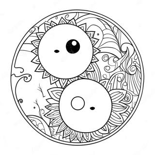 Pagina Para Colorear Yin Yang Sol Y Luna 64810-53570