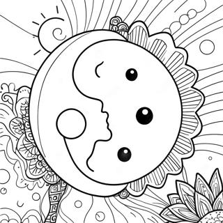 Pagina Para Colorear Yin Yang Celestial Sol Y Luna 64811-53566