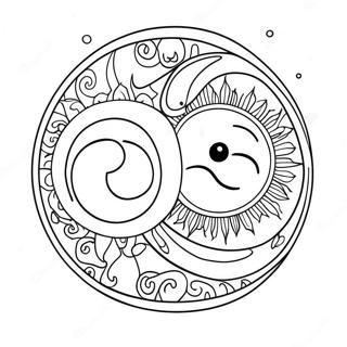 Pagina Para Colorear Yin Yang Celestial Sol Y Luna 64811-53567