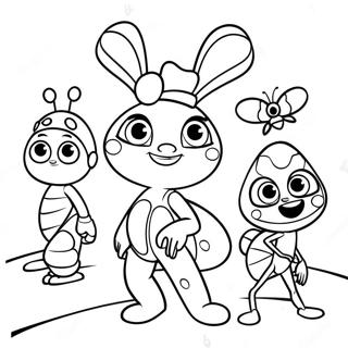 Personajes De Beat Bugs Páginas Para Colorear