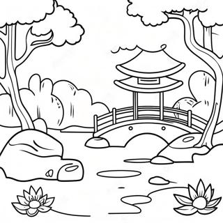 Pagina Para Colorear De Jardin Japones Tradicional 6485-5278