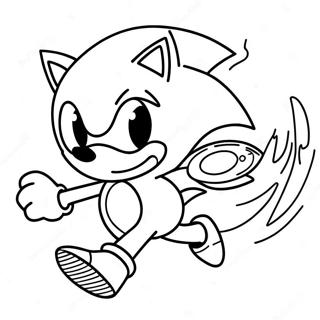 Pagina Para Colorear De Sonic The Hedgehog Acelerando 64931-53670